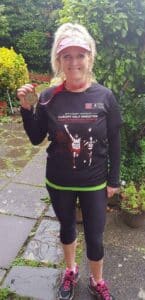 Michelle Jones with her 2023 Cardiff Half Marathon Medal