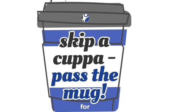 The Big Give Small Charity Week logo is at the top with the 'skip a cuppa - pass the mug! for Sight Life logo. At the bottom it says 22 - 29 June 2026.